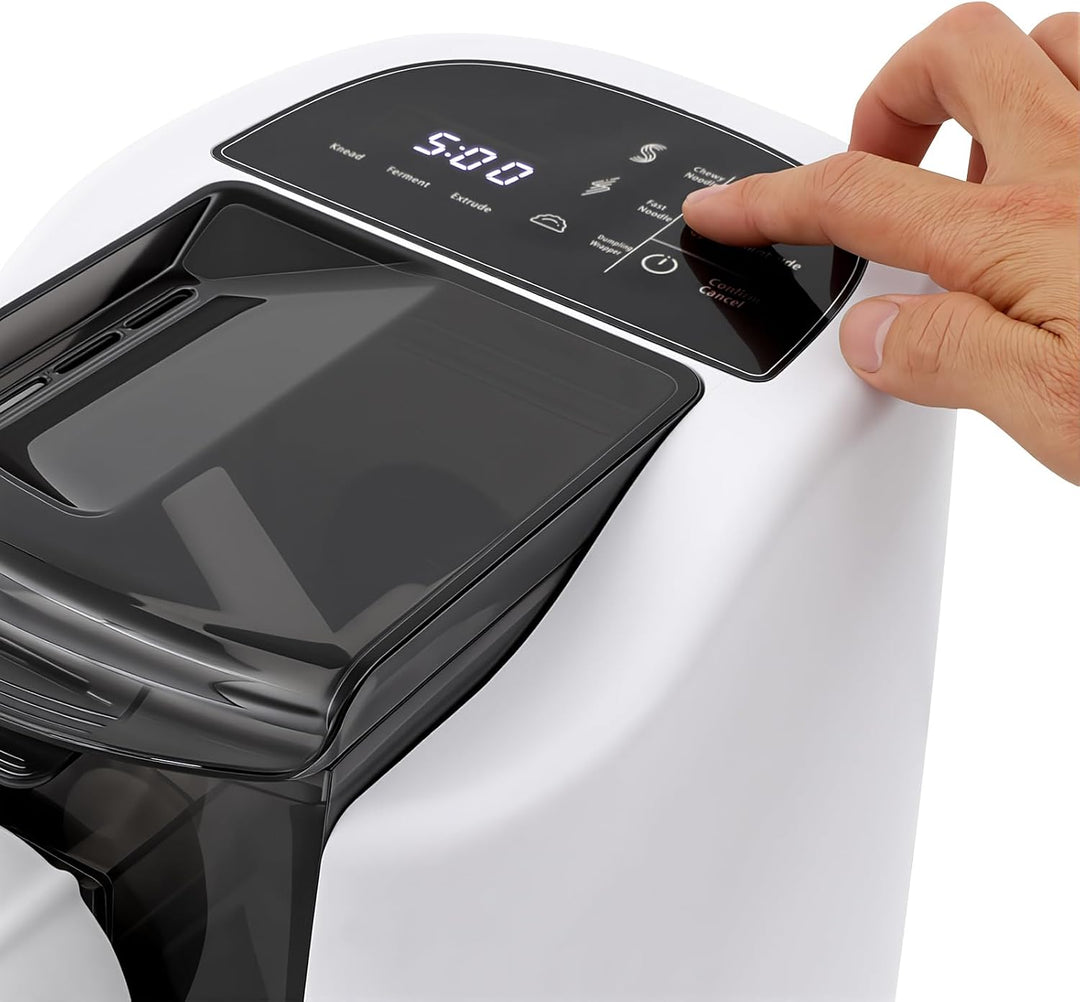 13-Formen Elektrisch Nudelmaschine Vollautomatisch Weiss 260W | 304Edelstahl Mit 1 KnöDel-Verpackung