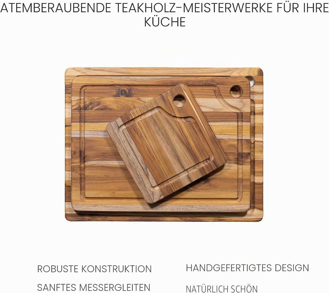 ProTeak Marine Collection, 9cm-517 Schneidebrett 46x35,5x1,9cm, Teakholz, braun, 45x20x15 cm, 45x20x