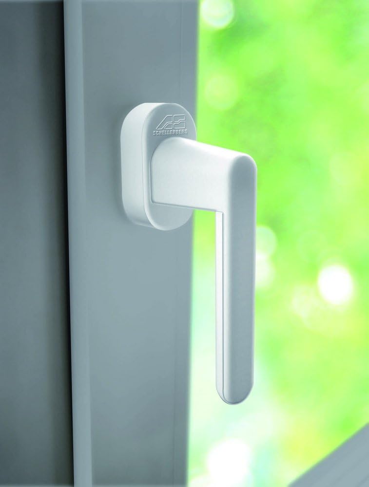 Schellenberg 46501 Sicherheits-Alarmgriff für Fenster, Balkon- und Terassentüren, 37 mm Stiftlänge,