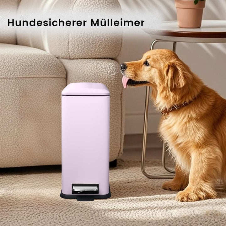 Mülleimer,5L Kosmetikeimer mit Softclose Deckel,5 Liter Abfalleimer Bad mit Pedal,Badezimmer Tretmül
