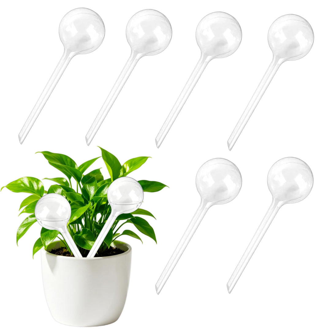 Alluring 6PCS Bewässerungskugeln für Pflanzen 13x5cm, Transparenter Automatischer Pflanzenbewässerer