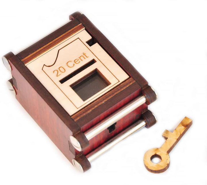 LOGICA GIOCHI 20 Cent Box - Geheime Holzkiste - Schwierigkeit 4/6 Extrem - Jean-Claude Constantin Pu