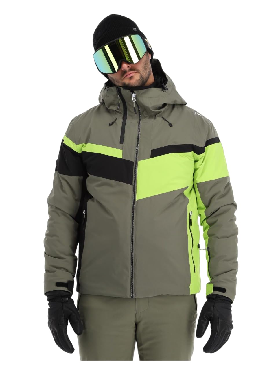 CMP Herren Herrenjacke mit Fester Kapuze skijacke 52 Khaki, 52 Khaki