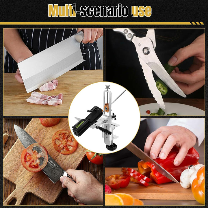 Messerschärfsystem, 360° Flip Drehung mit festem Winkel, Präzise Slider, Küchenchef-Messerschärfer S
