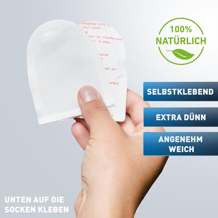 THE HEAT COMPANY Fusswärmer - 5, 15 oder 40 Paar - EXTRA WARM - klebend - Zehenwärmer - 8 Stunden wa