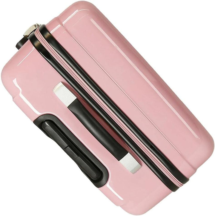 Pepe Jeans Holi Kofferset Rosa 55/68 cm Hartplastik ABS Kombinationsverschluss seitlich 104L 6 kg 4