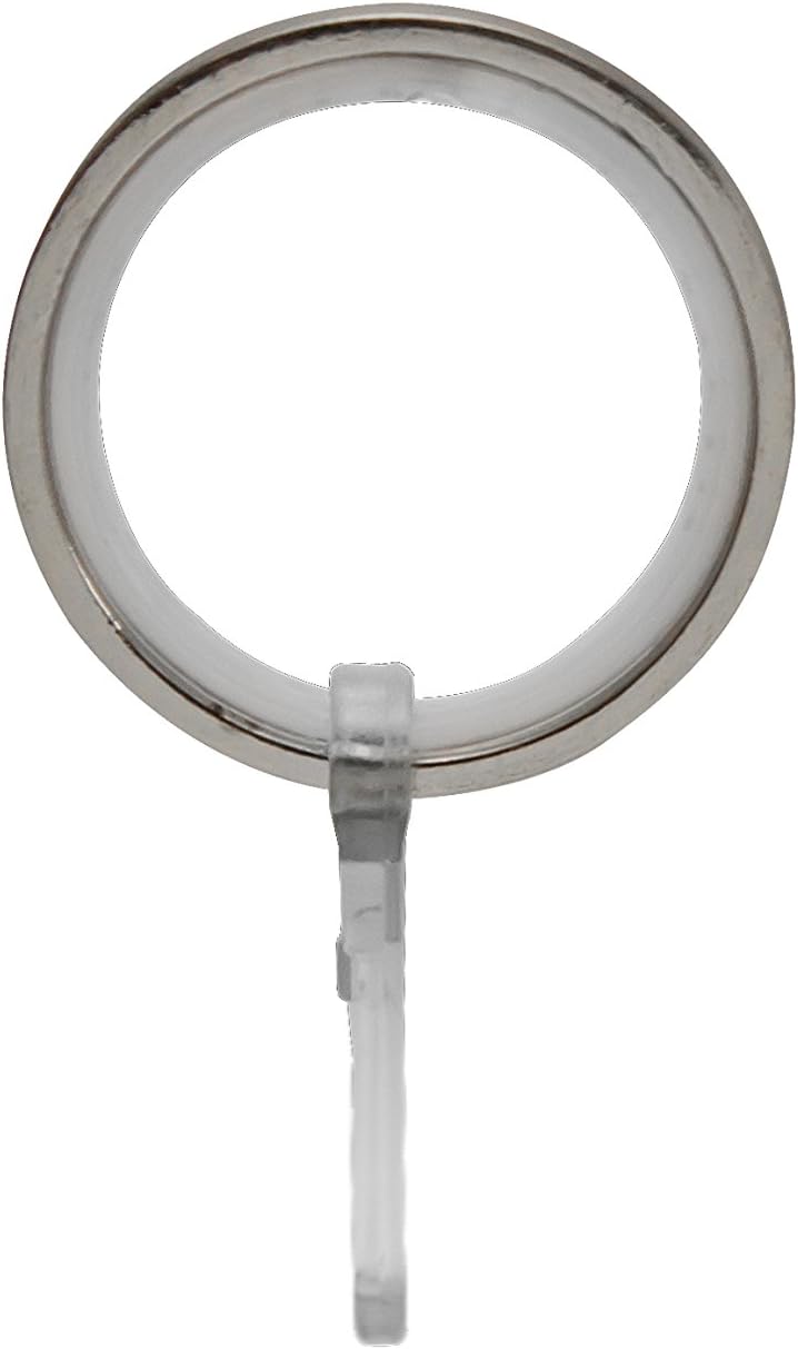 Garduna 100 FLACHRINGE | Edelstahl-Optik | Set à 100 Stück | Metall - mit Gleiteinlage | für Ø16 &amp; Ø