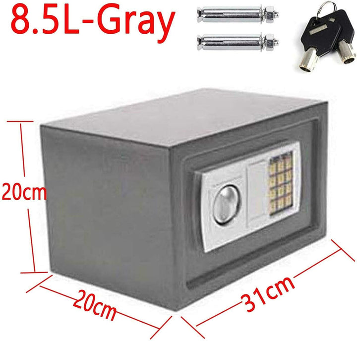 Elektronischer Tresor mit Zahlenschloss und 2×Notschlüssel, Tresor Klein, Möbelsafe, Wandtresor, Möb