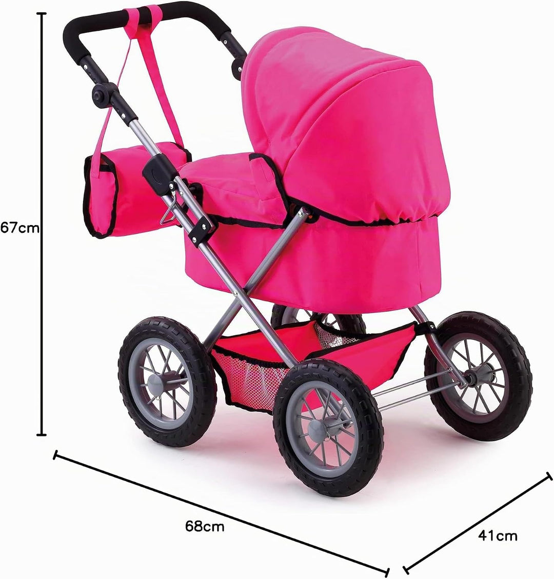 Bayer Design 13029 - Puppenwagen Trendy, pink, 67 x 41 x 67 cm