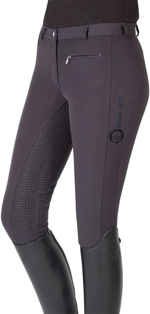 Pfiff 102235 Reithose Yasmin, Silikongrip Vollbesatz, Damenreithose, Damen 36–48 40 Anthrazit, 40 An