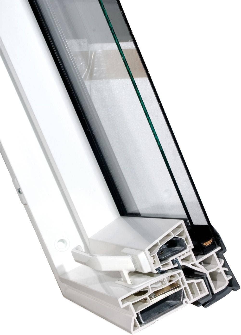 Kunststoff Dachfenster 55x118 cm OptiLight PVC THERMO von FAKRO Konzern | mit 2-fach Verglasung, Lüf
