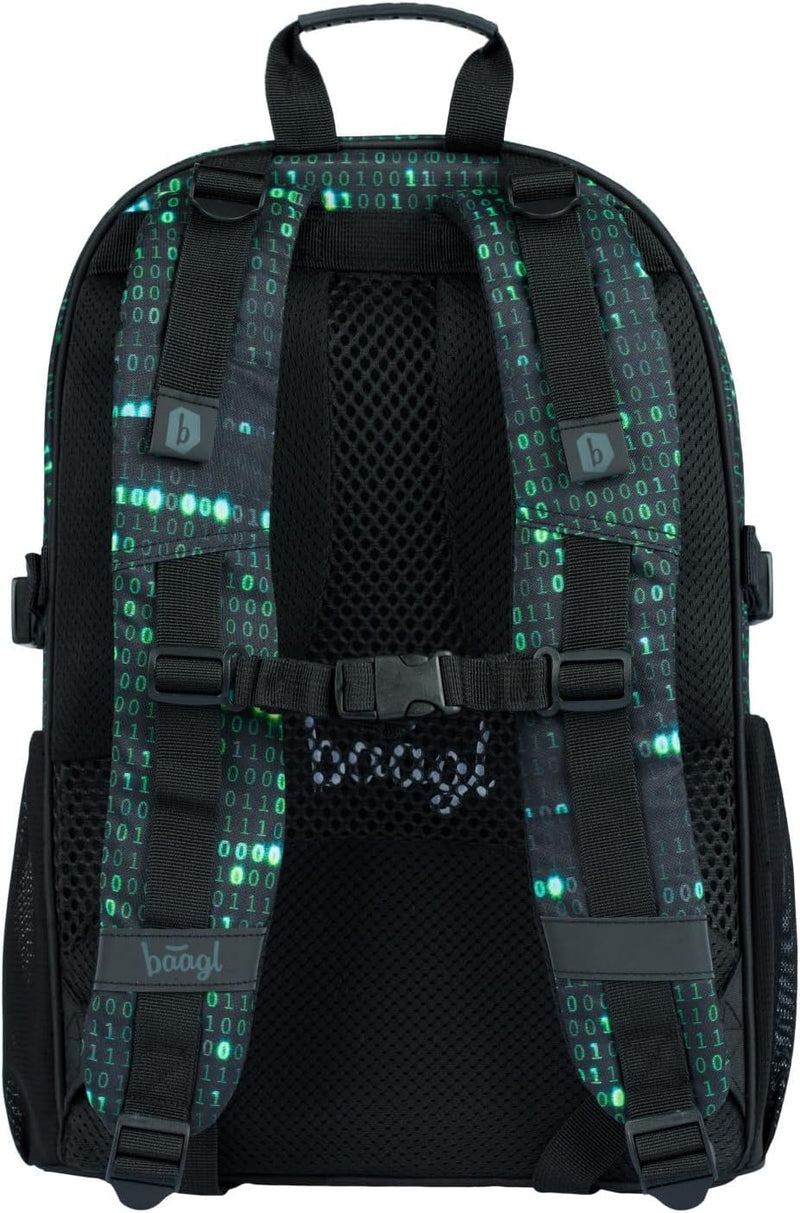 Baagl Schulrucksack Set Jungen 3 Teilig, Schultasche für Grundschule Volksschule, Grundschule Ranzen