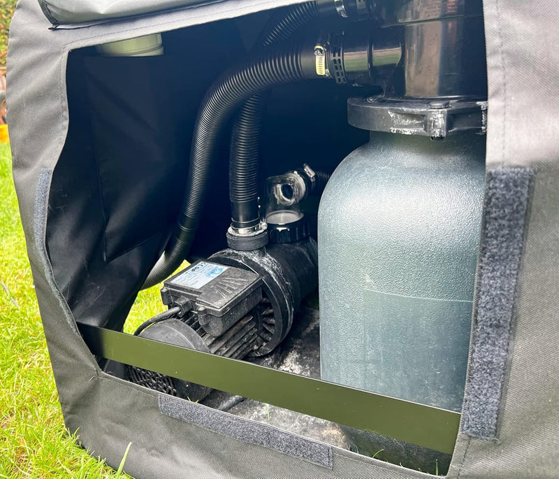 nobellgo Einhausung für Sandfilteranlage, Poolpumpe, Poolfilter, Abdeckung, hochwertig und