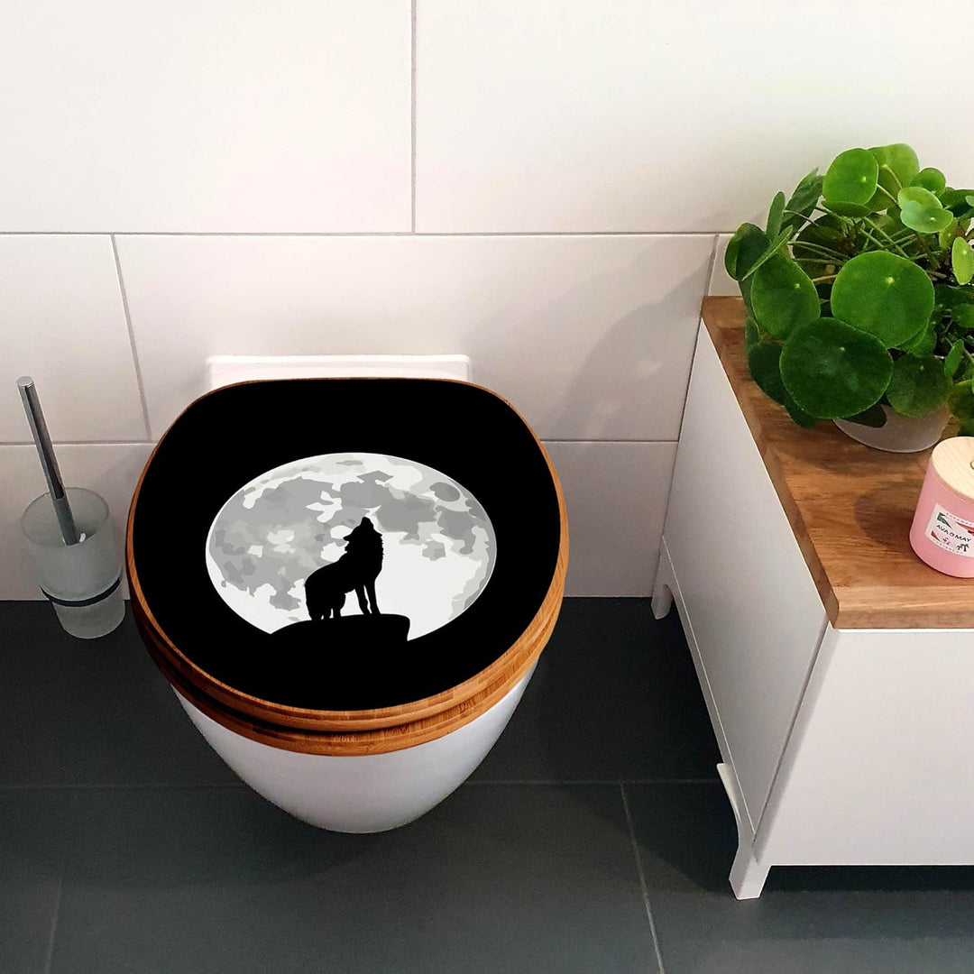banjado Design WC Sitz Bambus Absenkautomatik 45,8x37,5cm - Toilettendeckel mit Absenkautomatik Holz