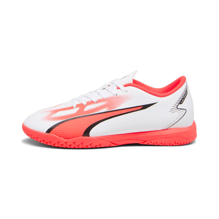 PUMA Unisex Kinder Ultra Play It Jr Fussballschuh, 28 EU Puma White Puma Black Fire Orchid