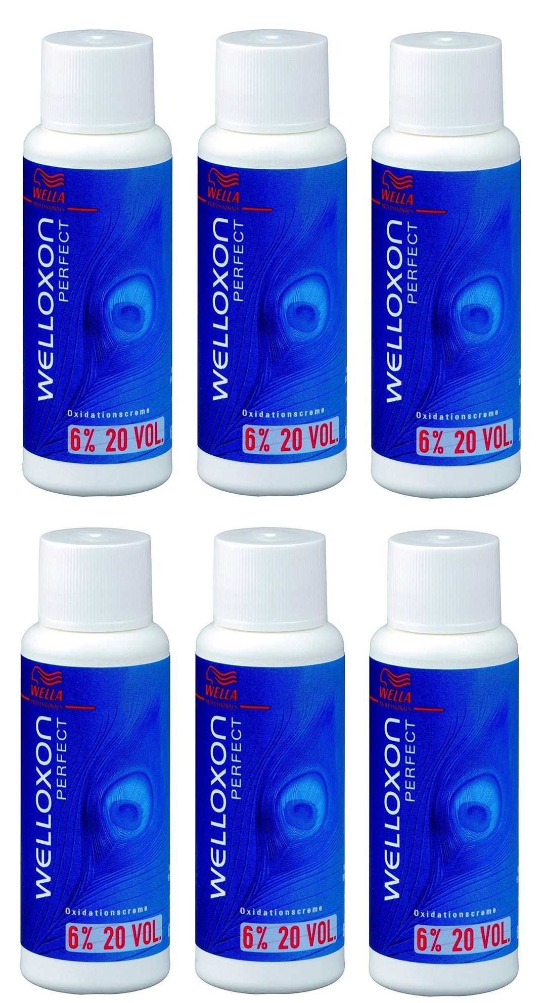 6er Wasserstoffperoxid Oxidant Welloxon Perfect 6% H2O2 Wella Professionals 60 ml 60 ml (6er Pack) e