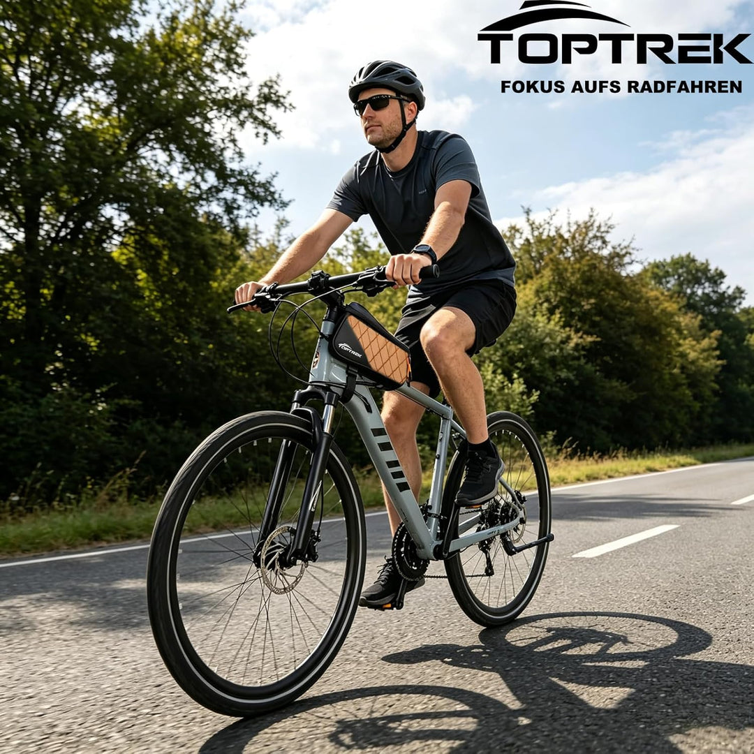 toptrek Fahrrad Rahmentasche Wasserdicht für Smartphone mit Touchscreen Ocker, Ocker