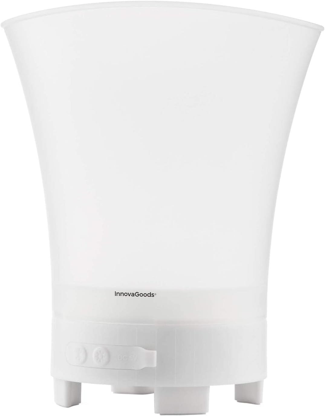 InnovaGoods V0103019 Sonice LED-Eiskübel mit wiederaufladbarem Lautsprecher, PP, Weiss