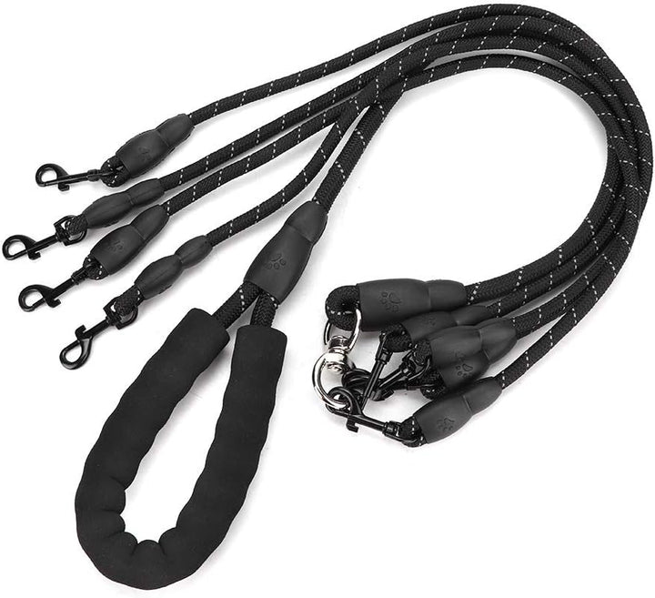 Hundeleinen, 4 in 1 No Tangles Abnehmbares Nylon-Zugseil 4-Wege-Hundeleine für Hunde Katzen im Freie