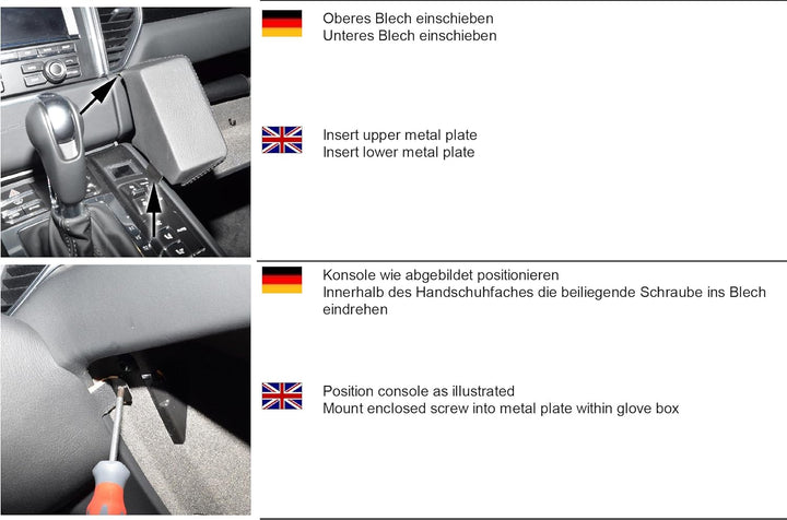 KUDA 2320 Halterung Echtleder schwarz für Porsche Macan ab 2014, 2320