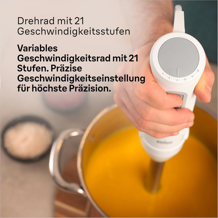 Braun Stabmixer MultiQuick 5 MQ50201M, PowerBell Plus Technologie, 21 Geschwindigkeitsstufen+Turbo,