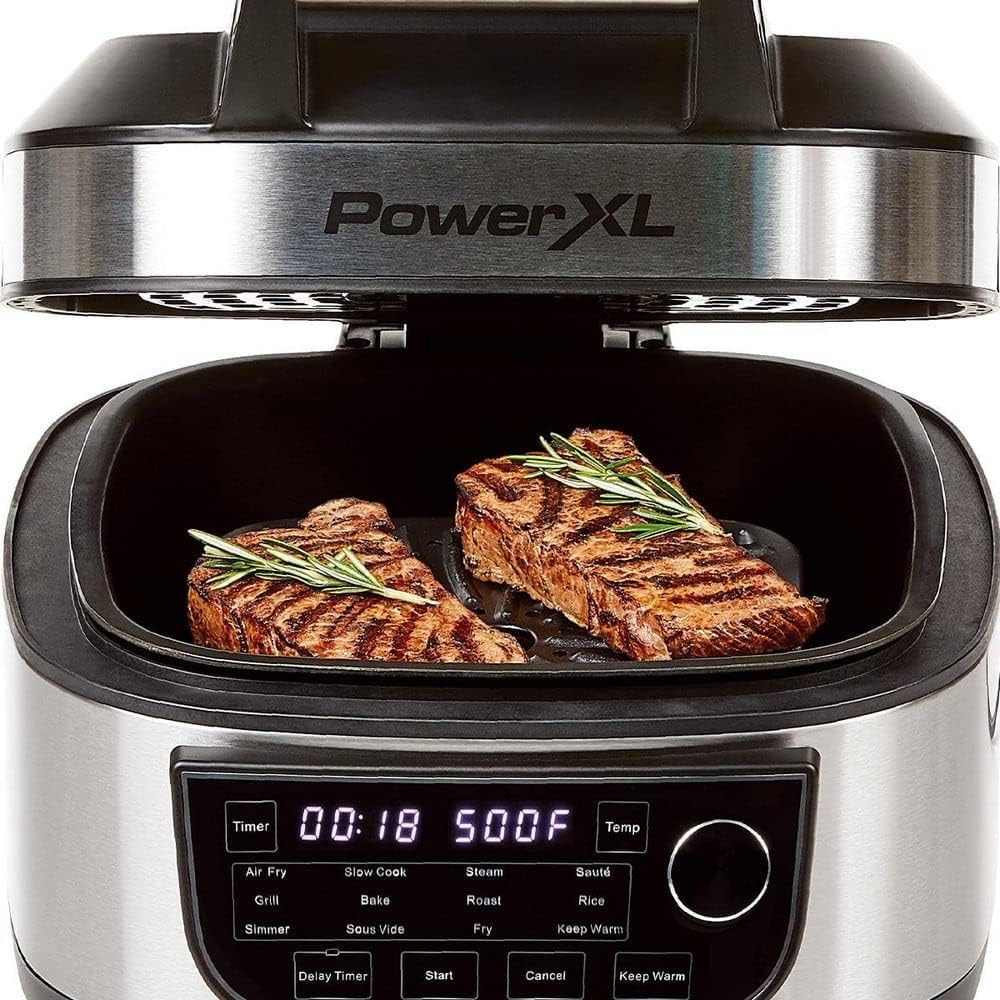 Mediashop PowerXL Multicooker – 12-in-1 Kocher mit Air Fryer Funktion – zum Braten, Kochen, Frittier