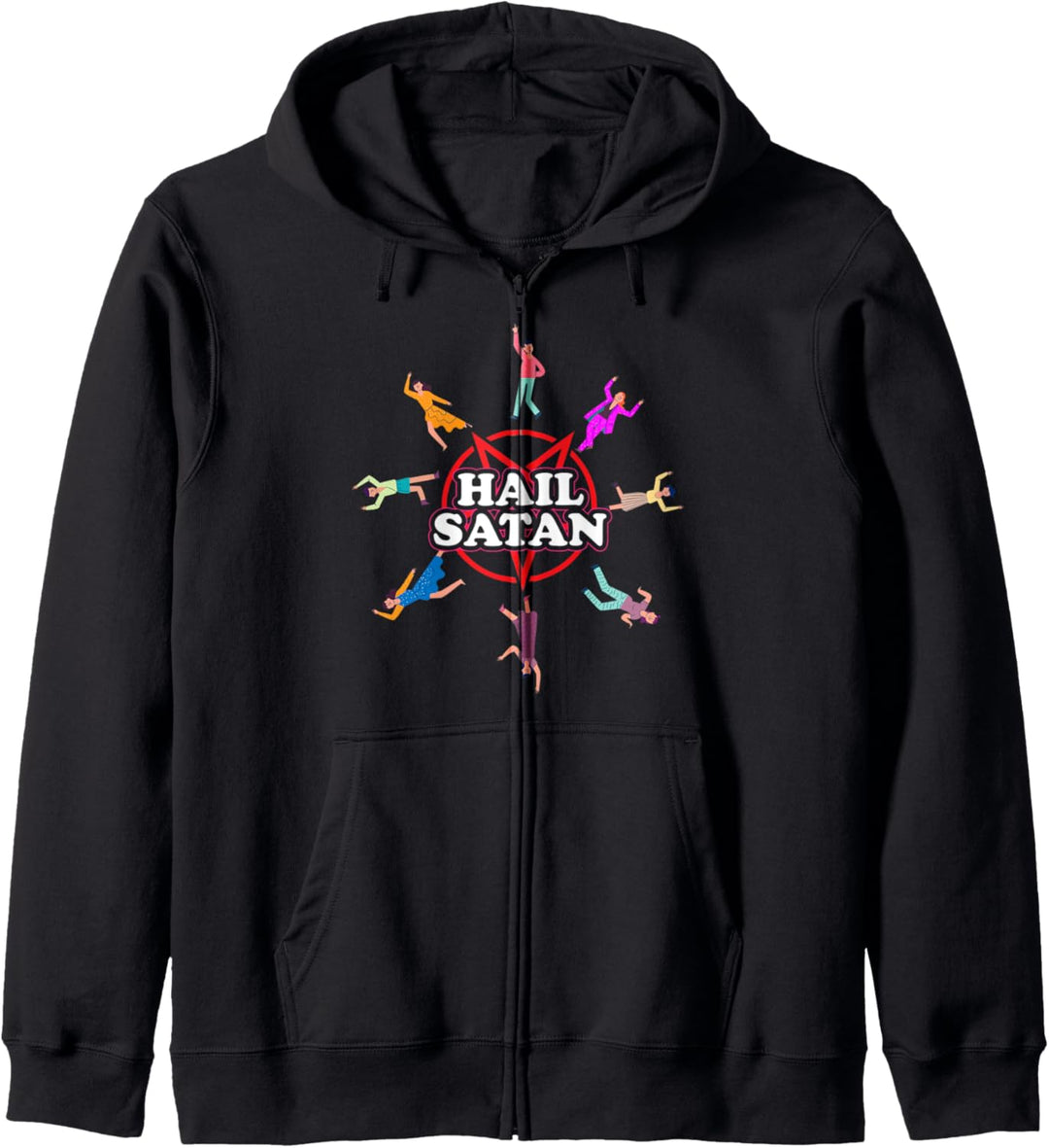 Hail Satan Evil Devil Occult Satanic Upside Down Pentagram Kapuzenjacke