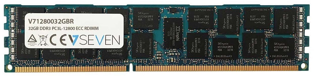 V7 V71280032GBR Server DDR3 DIMM Arbeitsspeicher 32GB (1600MHZ, CL11, PC3-12800, 240pin, 1.35 Volt,