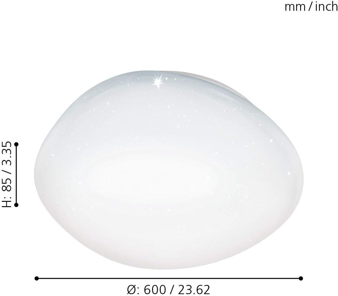 EGLO LED Deckenlampe Sileras, 1 flammige Deckenleuchte mit Sternenhimmel-Effekt, Material: Stahl und