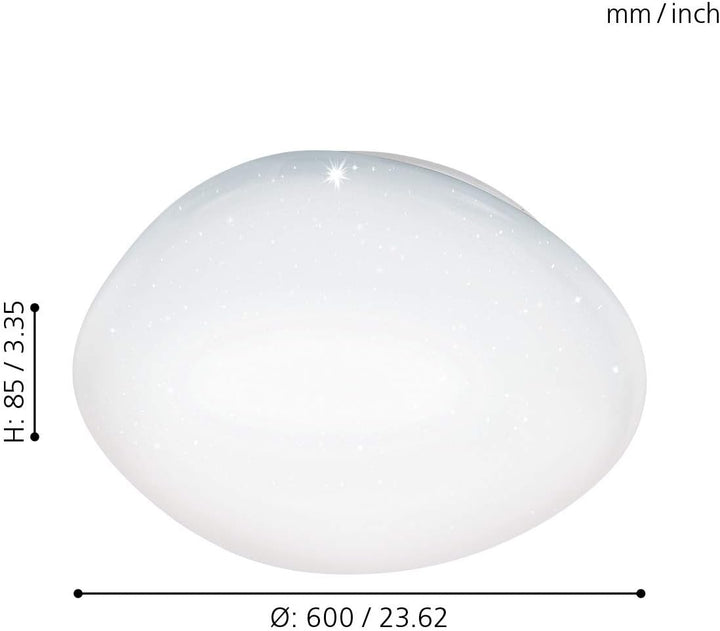 EGLO LED Deckenlampe Sileras, 1 flammige Deckenleuchte mit Sternenhimmel-Effekt, Material: Stahl und
