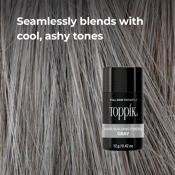 TOPPIK Hair Building Fibers Gray, 1er Pack (1 x 28 g)