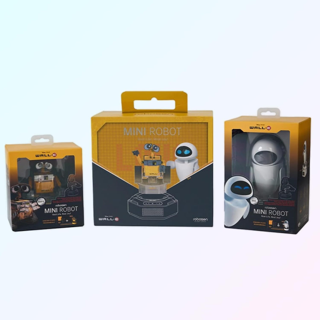 Robosen WALL·E &amp; EVE Mini-Roboter Sammlerset – Interaktive Disney Pixar Smart-Roboter mit Stimme, Li