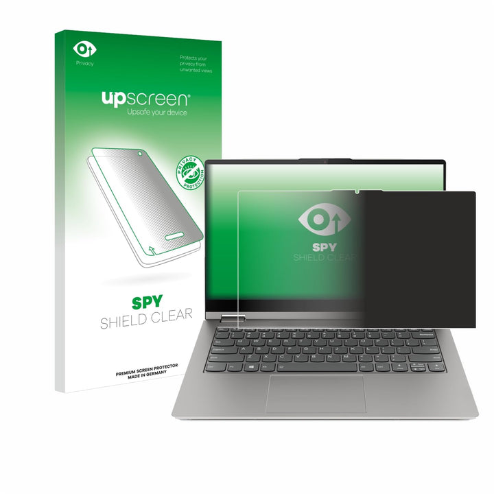 upscreen Anti-Spy Blickschutzfolie für Lenovo ThinkBook 14s Yoga Made in Germany, Privacy Screen Dis
