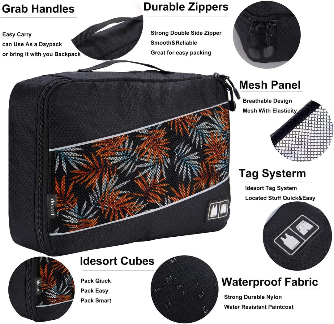 Idesort , Kofferorganizer schwarz/grau Einheitsgrösse 8er-set – Schwarz/Grau, 8er-set – Schwa