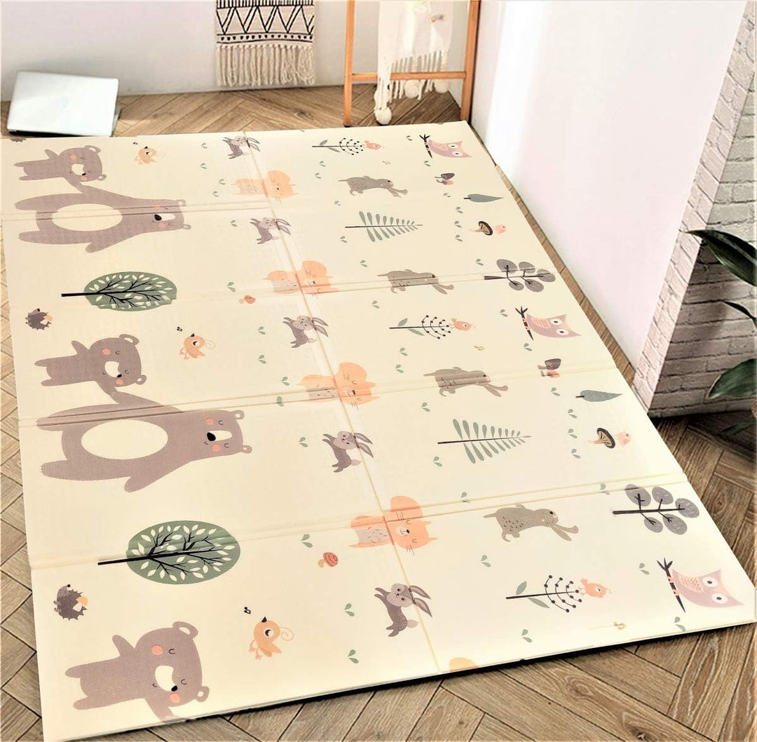 Mamabrum Baby Krabbel Matte Baby Teppich Spielmatte, 195 x 176 x 1.0 cm, ungiftig Bodenmatte Verdick