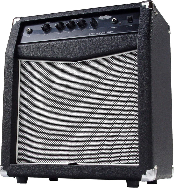 Classic Cantabile SB-300 Basscombo (Verstärker mit 60 Watt, 10" Speaker, 4-Band Equalizer, Bassrefle