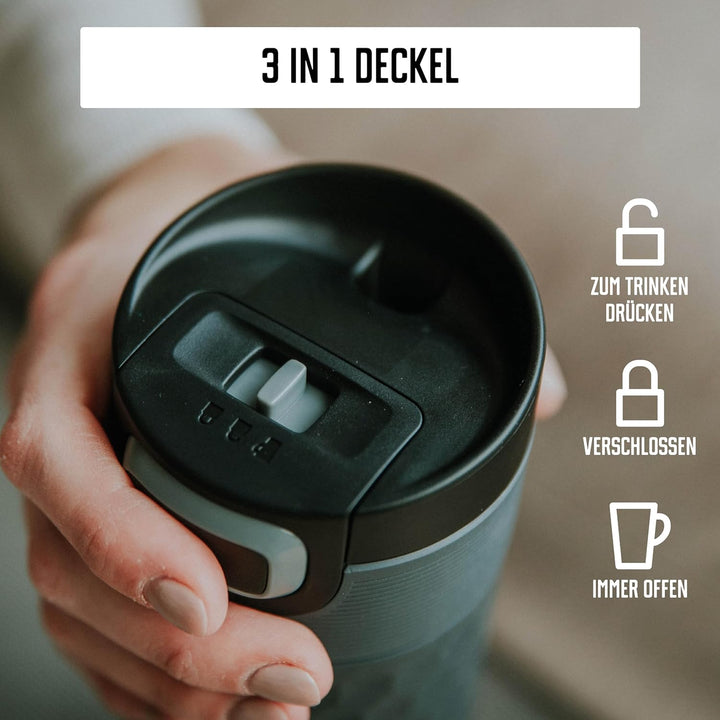 Kambukka Thermobecher 500ml - Kaffeebecher to go aus Edelstahl - Auslaufsicher & dicht - Isolierbech