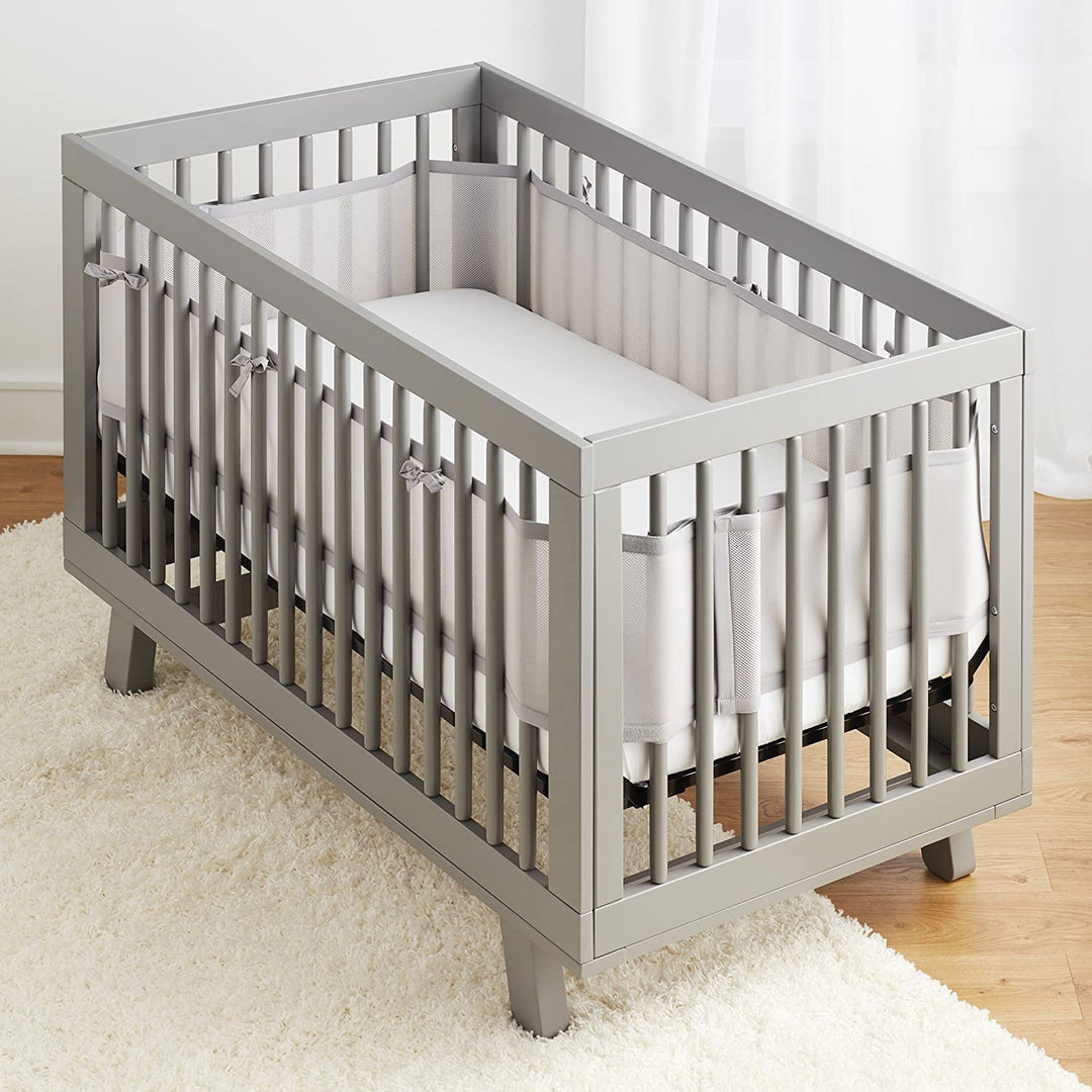 Bettumrandung Babybett,Baby Nestchen Bettumrandung,Kopfumrandung Babybett,Babybett Atmungsaktiver Ko