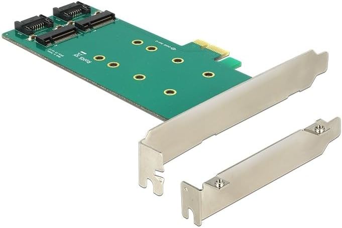 DELOCK PCIe x1 > 2 x M.2 Key B Low Profi