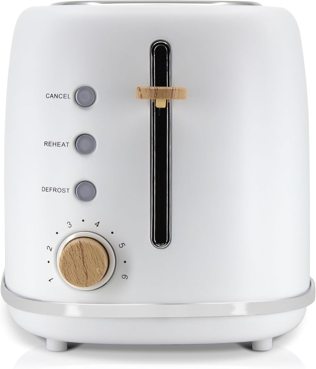 briebe Nordic Toaster mit breitem Schlitz, Toaster für 2 Scheiben, 6 Röststufen, Aufwärmfunktion, Ab