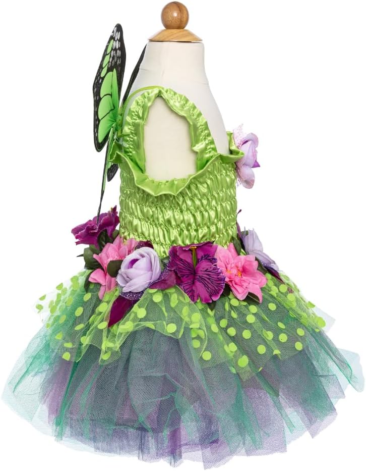 Trullala Feenkleid grün mit Flügeln, Grösse: M (4-6 Jahre)