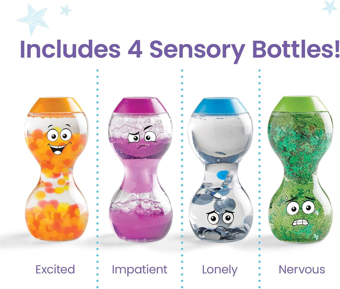 Learning Resources Äussere Deine Gefühle Sensorikflaschen, ab 3 Jahren, Emotions-Spielzeug mit 4 Fla