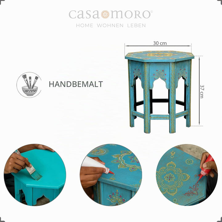 Casa Moro Nachttisch Beistelltisch Holztisch Telefontisch - Pflanzenhocker Flur Tisch Schlafzimmer W