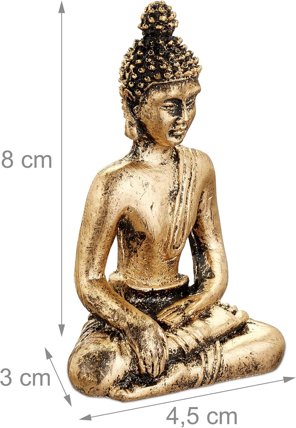 4 x Zen Garten, mit Buddha, Steinen, Sand, Räucherstäbchen & Teelichthalter, Entspannung, Feng Shui