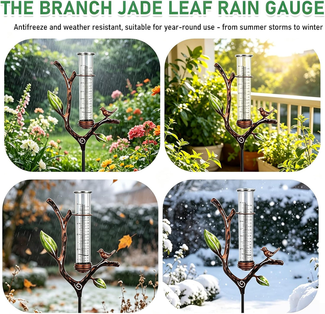 Regenmesser für Garten mit Stab: 87cm Gartendeko Niederschlagsmesser, Regenmesser Frostsicher, Niede