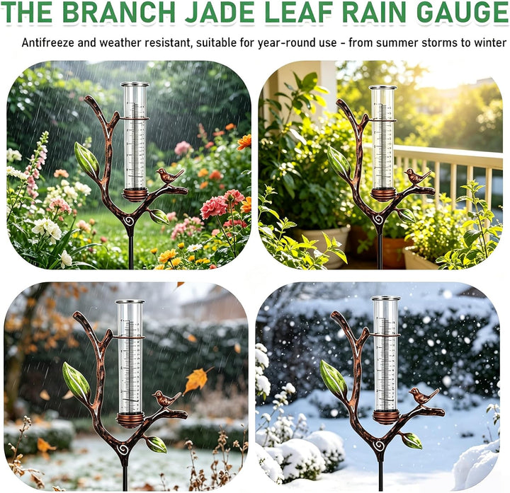 Regenmesser für Garten mit Stab: 87cm Gartendeko Niederschlagsmesser, Regenmesser Frostsicher, Niede