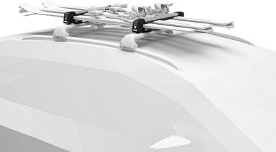 Thule 732400 Snow Pack 7324 Ski/Snowboardträger, Aluminium, M Aluminum 4 Paar Ski Single, Aluminum 4
