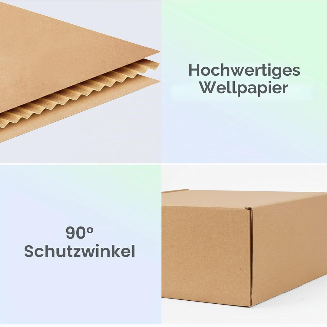 HORLIMER 25 Stück Versandkarton Klein Karton Box, 15,3x10,2x7,6 cm Verpackungskartons aus Wellpappe