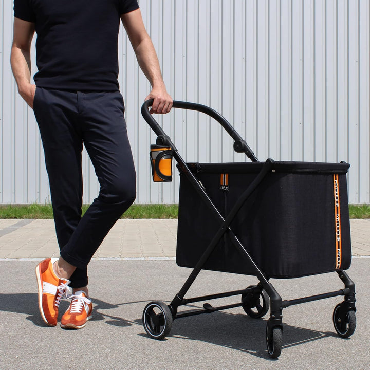 Max Shopping Caddy - Dein persönlicher Einkaufswagen, Faltbarer Shopping-Wagen, 4 Räder inkl. Federu