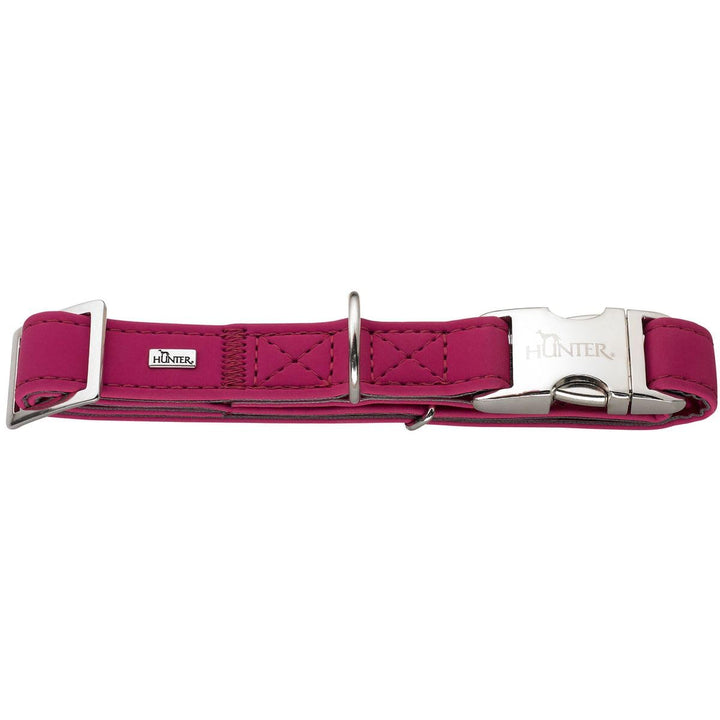 HUNTER SOFTIE ALU-STRONG Hundehalsung, Hundehalsband, Kunstleder, Aluminium Klickverschluss, L, himb